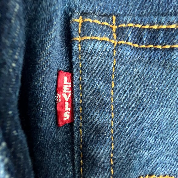 Levi's Jean Women 28x27* Big E Wedgie Skinny Crop Dark Blue Stretch Denim Tag 27 - Picture 10 of 16